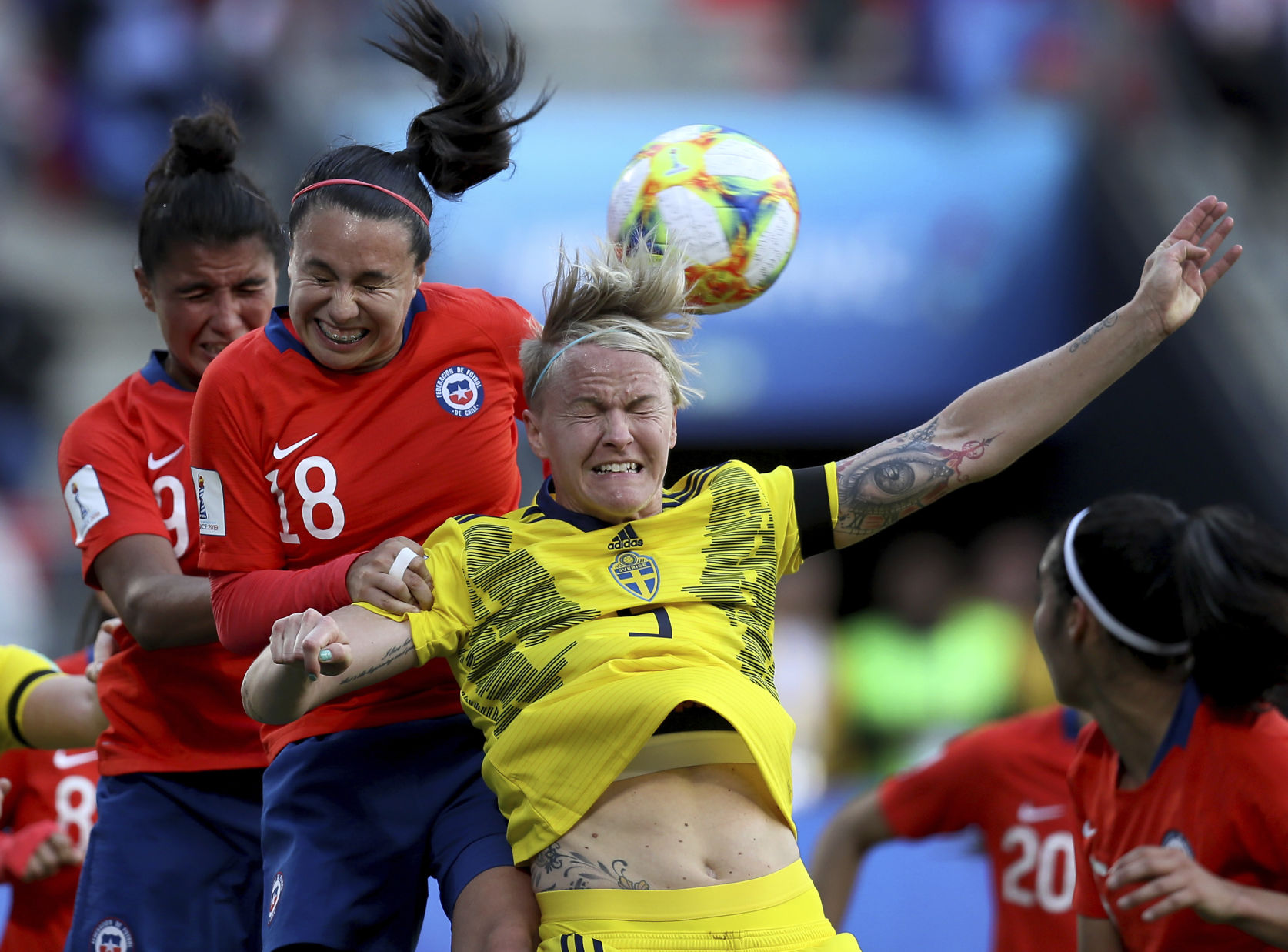 APTOPIX France Chile Sweden WWCup Soccer